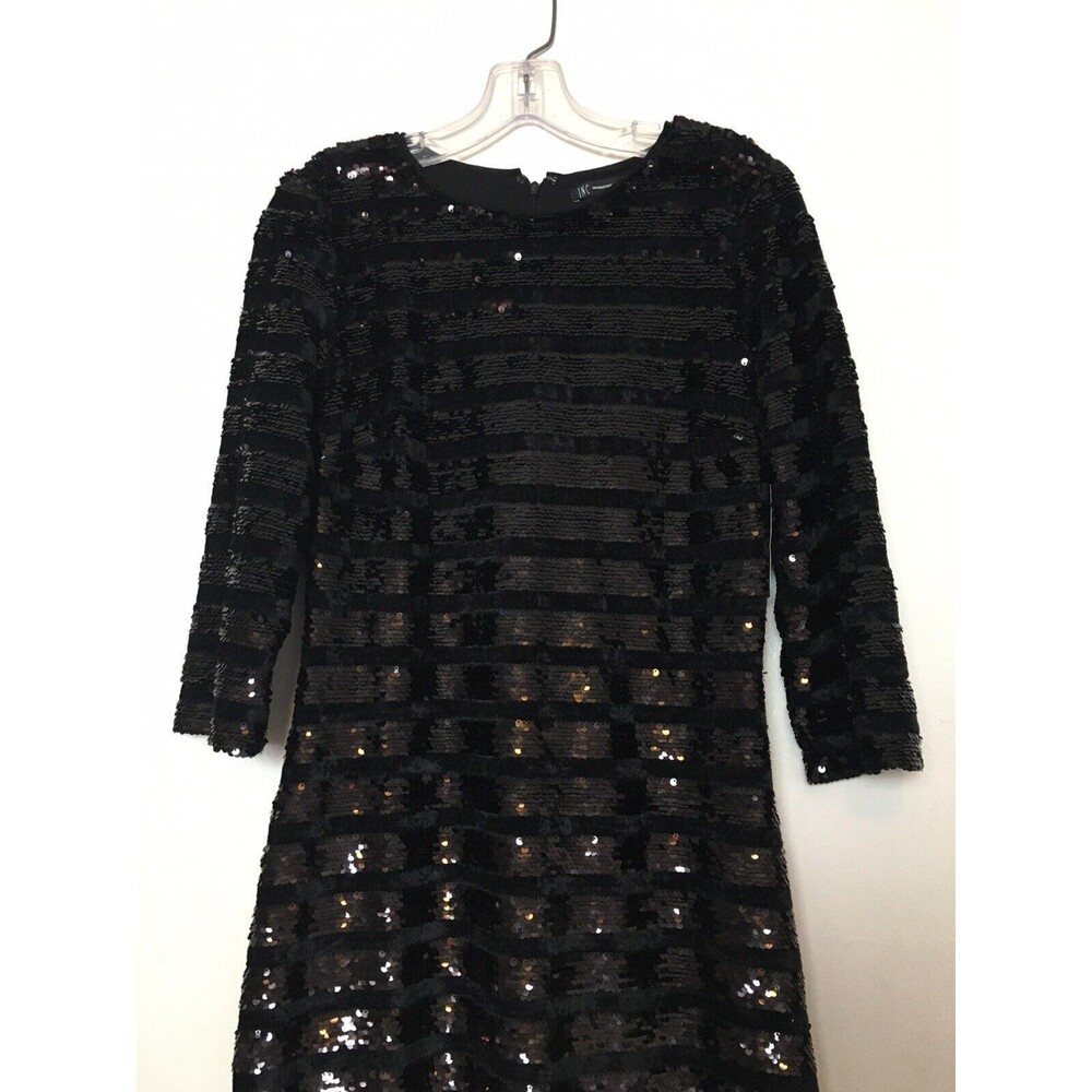 INC Sequin Mini Dress  Size XS Black Women's 3/4 Sleeve Sheath Evening Party - Picture 12 of 12